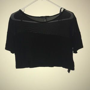 Black crop top